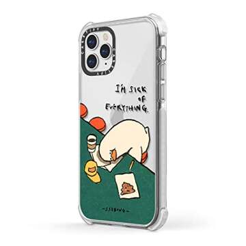 CASETiFY Ultra Impact iPhone 12 Pro Max Case [9.8ft Drop Protection] - I'm Sick of Everything by SSEBONG - Clear