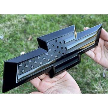Black American Flag Emblem Overlay for 2016-2019 Silverado