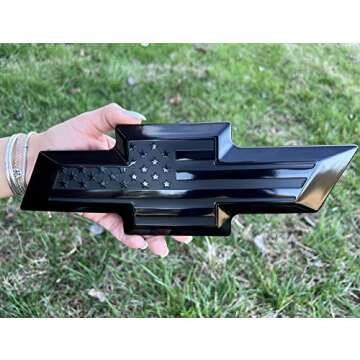 Black American Flag Emblem Overlay for 2016-2019 Silverado