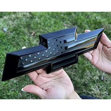 Black American Flag Emblem Overlay for 2016-2019 Silverado