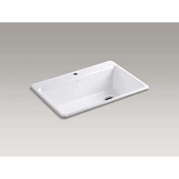 Kohler Riverby 33" Top-Mount Cast Iron Sink with Accessories