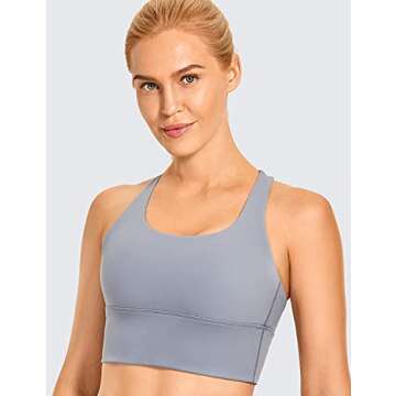 CRZ YOGA Strappy Longline Sports Bras for Women