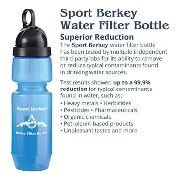 Berkey 2-Pack of Sport Water Filter Bottles Ideal for Everyday Use on the Go—Driving, Sports, Exercise, Travel, Home, Work, School and Play