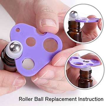 PrettyCare Essential Oil Roller Bottles 10ml 4pack