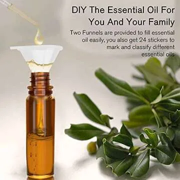 PrettyCare Essential Oil Roller Bottles 10ml 4pack