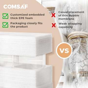 ComSaf Glass Jar with Airtight Lid (140 oz/4 liter/1.1 Gallon), Large Glass Food Storage Container with Bamboo Lid, Glass Jars with Lids for Food