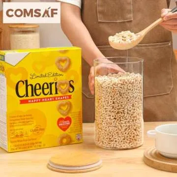 ComSaf Airtight Glass Jar - Stylish Food Storage Container