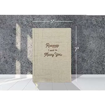 Reasons I Want to Marry You Wedding Gift Notebook - Write Love Letters To and From Bride & Groom - Linen Hardcover Letterpress and Embossed Journal for Proposal, Engagement, Anniversary, Fiance Gifts