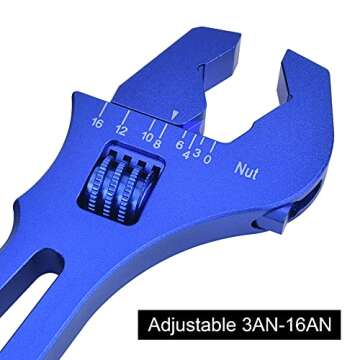 EVIL ENERGY AN Hose Fitting Adjustable Wrench Spanner Lightweight Aluminum Tool