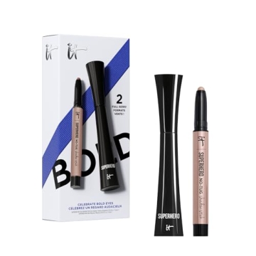 IT Cosmetics Celebrate Bold Eyes Mascara & Eyeshadow Stick Set - 2-Piece Beauty Gift Set for All-Day...