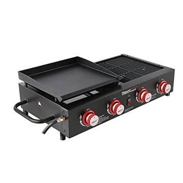 Royal Gourmet GD4002T 4-Burner Grill & Griddle Combo for Ultimate Outdoor Cooking