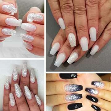 MEYSPRING Dazzling Diamond - White Glitter Mica Powder - Resin Glitter - White Mica Powder for Epoxy Resin - Resin Color - Mica Powder for Lip Gloss - Glitter for Candle Making - Glitter Powder