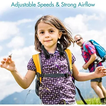 Cool Bladeless Neck Fan with 5000mAh Battery