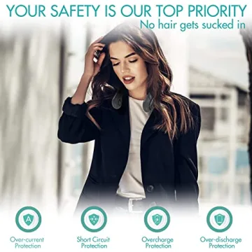 Cool Bladeless Neck Fan with 5000mAh Battery