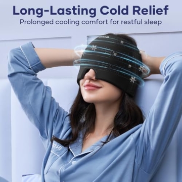 Qnoon Migraine Relief Cap - Dual Hot and Cold Therapy Mask