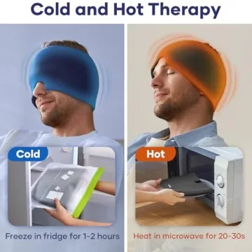 Qnoon Migraine Relief Cap - Dual Hot and Cold Therapy Mask