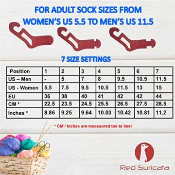 Adjustable Sock Blockers by Red Suricata for Perfect Knitting