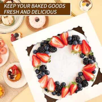 Moretoes Cake Boxes 15Pcs with Window for Every Occasion