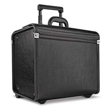 Solo Lincoln Hard Sided Rolling Catalog Case, Black