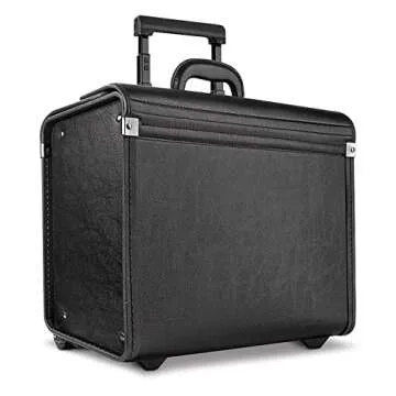Solo Lincoln Hard Sided Rolling Catalog Case, Black