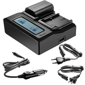 Neewer Dual LCD Battery Charger for Canon LP-E6 Compatible with Canon 7D 6D 5D II III