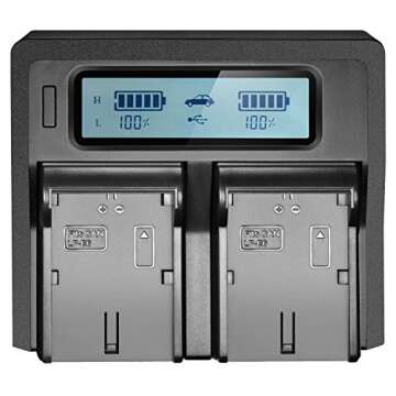 Neewer Dual Charger for Canon LP-E6 Batteries