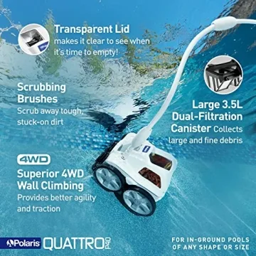 Polaris Quattro P40 Pool Cleaner with Dual Filtration