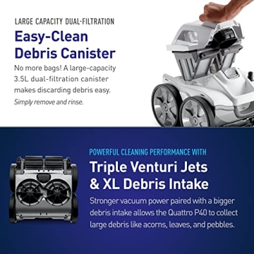 Polaris Quattro P40 Pool Cleaner with Dual Filtration