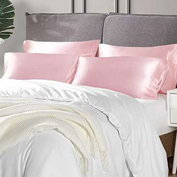 Experience Luxurious Sleep with EHEYCIGA Satin Pillowcase Set for Hair and Skin