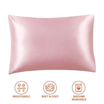EHEYCIGA Satin Pillowcase Set for Hair and Skin - 2 Pack