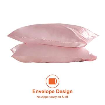 EHEYCIGA Satin Pillowcase Set for Hair and Skin - 2 Pack