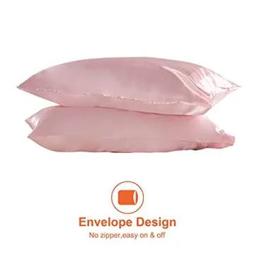 EHEYCIGA Satin Pillowcase Set for Hair and Skin - 2 Pack