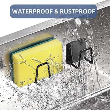 EIXENCOSI Sponge Holder - Rustproof, Adhesive, Modern Design
