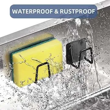 EIXENCOSI Sponge Holder - Rustproof, Adhesive, Modern Design