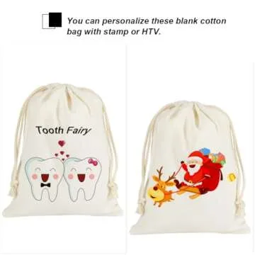 HRX 20pcs Muslin Bags: Durable Cotton Gift Pouches