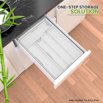 Utopia Kitchen Silverware Organizer, Bamboo Utensil Drawer Organizer for Cutlery, Utensils & Flatwar...