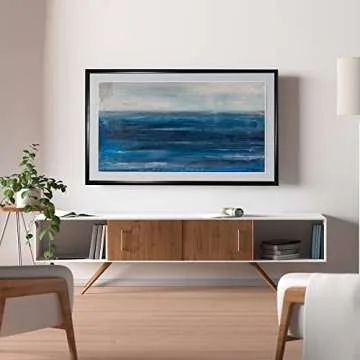 VIVO Steel 65 inch Decorative Modern Beveled Frame Designed for 2021-2022 Samsung The Frame TV, Picture Hanging Style, Quick Install, Black, COVER-SG65F