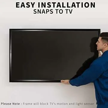 VIVO Steel 65 inch Decorative Modern Beveled Frame Designed for 2021-2022 Samsung The Frame TV, Picture Hanging Style, Quick Install, Black, COVER-SG65F