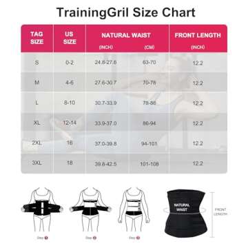 TrainingGirl Women Waist Trainer Cincher Corset Tummy Control Workout Sweat Band Slimmer Belly Belt Weight Loss Sports Girdle