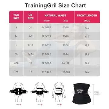 TrainingGirl Women Waist Trainer Cincher Corset Tummy Control Workout Sweat Band Slimmer Belly Belt Weight Loss Sports Girdle