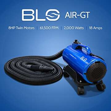 BLO Car Dryer AIR-GT - Quickly Dry Your Entire Vehicle After a Wash - No More Drips, No More Scratch...