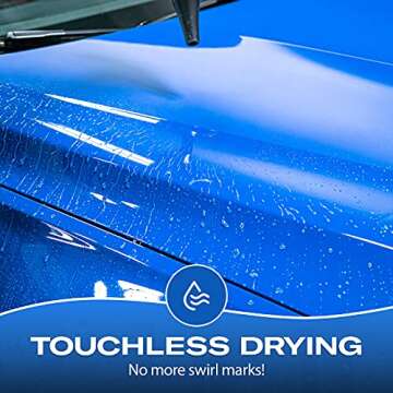 BLO Car Dryer AIR-GT - Quickly Dry Your Entire Vehicle After a Wash - No More Drips, No More Scratches- Adjustable Air Speed - Extra Long Hose - Rotating Wheels