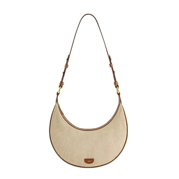 JW PEI Carly Vegan Leather Saddle Bag - Chic & Spacious Beige Handbag