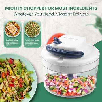 Vivaant Manual 5 Cup Food Processor - Quick & Efficient