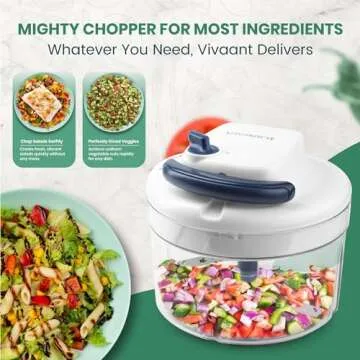 Vivaant Manual 5 Cup Food Processor - Quick & Efficient