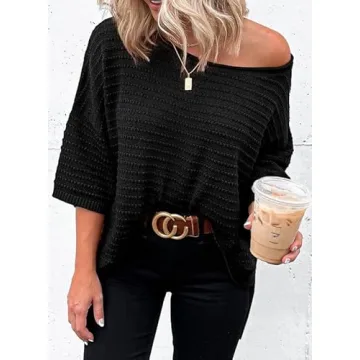 Dokotoo Plus Size 3/4 Sleeve Tunic Top for Women