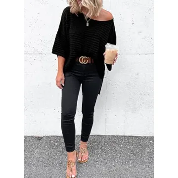 Dokotoo Plus Size 3/4 Sleeve Tunic Top for Women