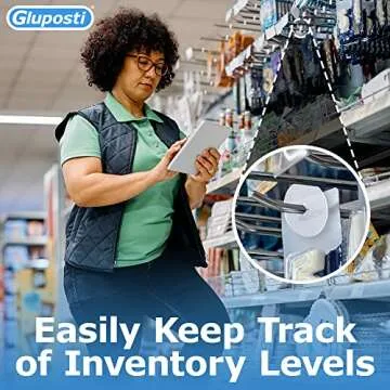 Gluposti Peg Hook Stoppers for 1/4 Pegboard Hooks & Slatwall Hooks, 1" Clear Plastic Disc Inventory Control Clips, Pegboard Peg Locks for Retail Hooks on Peg Board & Slat Wall Panels (100 Pack)