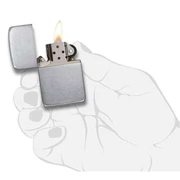 Zippo 1941 Replica Lighter in Brushed Chrome