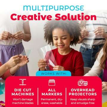 Hygloss Products Acetate Sheets for Crafts, Clear Overhead Projector Sheets Acetate-Like, For Arts And Craft Projects and Classrooms, Stencil Making Sheets, Not for Printers, 8.5” x 11”, 48 Pack